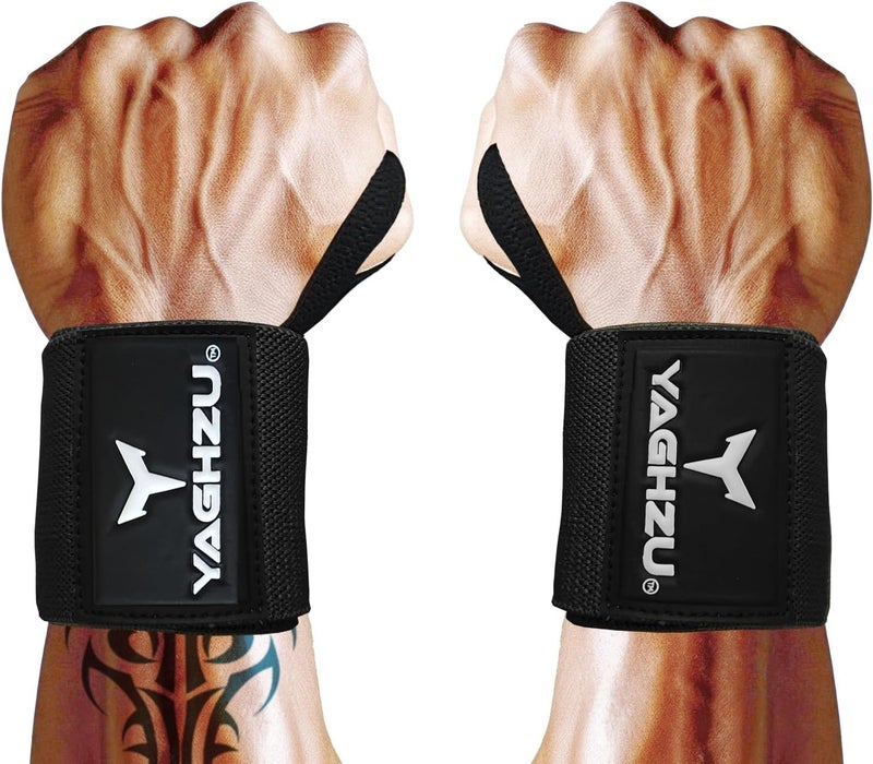 YAGHZU Wrist Wraps Weightlifting - Premium Quality Wrist Straps for Weightlifting,18 inch Weight Lifting Wrist Wraps, Heavy Duty Gym Wrist Wraps with Thumb Loop, Adjustable Wrist Support Wrist Strap - Image 1